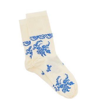 Simone Rocha + Delft Floral-Intarsia Socks