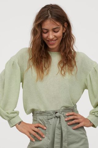 H&M + Puff-Sleeved Sweater
