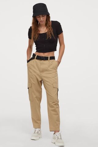 H&M + Belted Cargo Pants