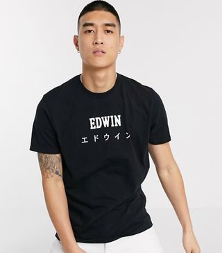 Edwin + Japan Brand Logo T-Shirt in Black