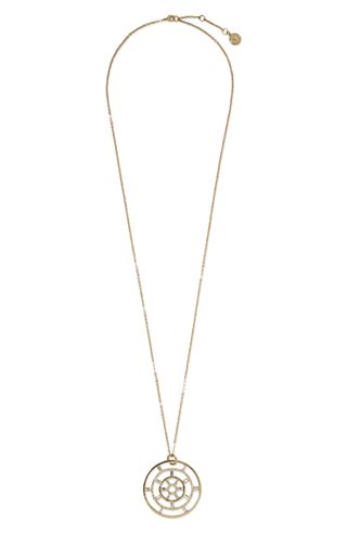 Vince Camuto + Long Round Pendant Necklace