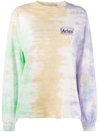 Aries + Tie Dye Long Sleeve Sweatshirt