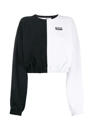 Adidas + Two-Tone Cropped Jumper