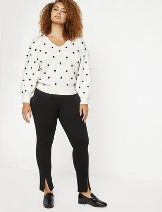 Eloquii + Miracle Flawless Split Front Zipper Leggings