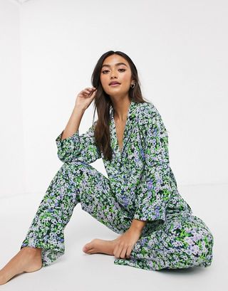 ASOS + Ditsy Floral Pajama Set in 100% Modal