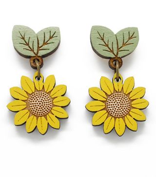Etsy + Sunflower Drop Stud Earrings