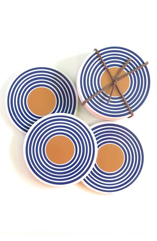 Xenia Taler + Set of 4 Porcelain Coasters