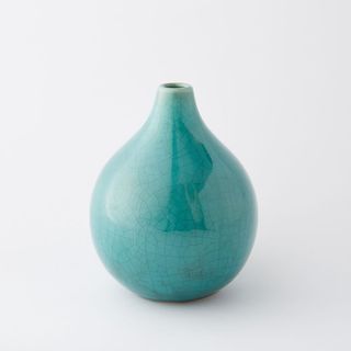 West Elm + Small Teardrop Vase in Emerald
