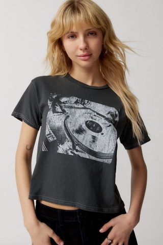 Urban Outfitters + Record Player Alexa Baby Tee