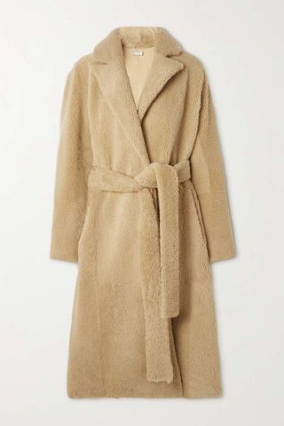 Utzon + Carley Belted Shearling Coat