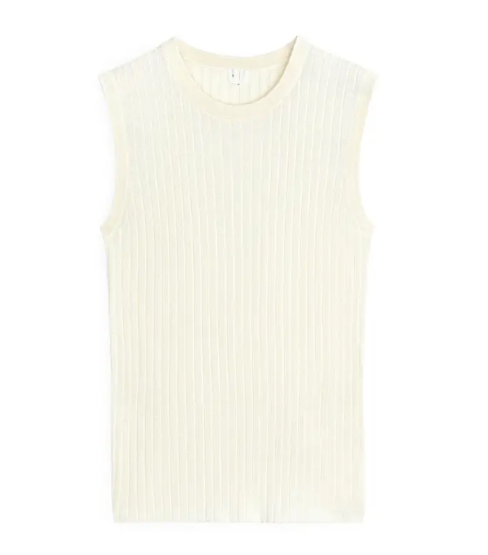 Arket + Silk Cotton Knitted Top