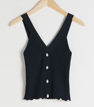 & Other Stories + Puka Shell Micro Knit Tank Top