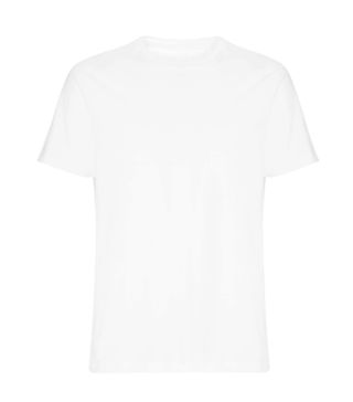 Kin + Plain Crew Neck T-Shirt, White