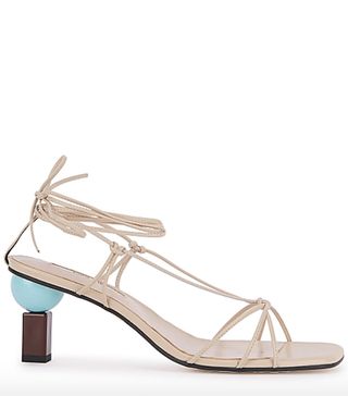 Yuul Yie + Trophy 65 Taupe Leather Sandals