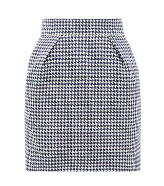 Alexandre Vaulthier + Houndstooth Cotton-Blend Mini Skirt