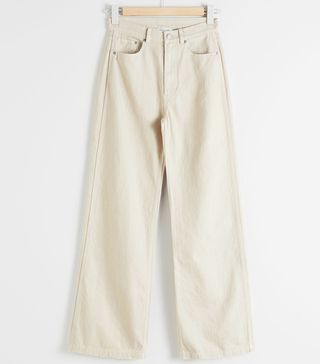 & Other Stories + Wide Leg Woven Cotton Trousers