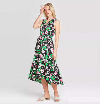 Who What Wear x Target + Floral Print Sleeveless Dress