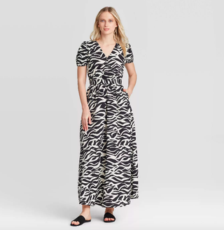Who What Wear x Target + Animal Print Short Sleeve Dress