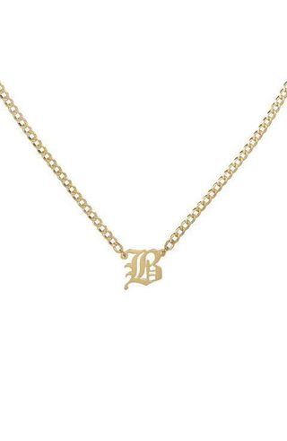 Adina's Jewels + Personalized Old English Initial Cuban Chain Necklace