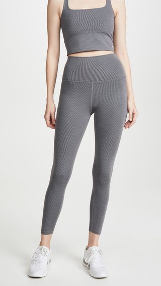 Beyond Yoga + Heather Rib Midi Leggings