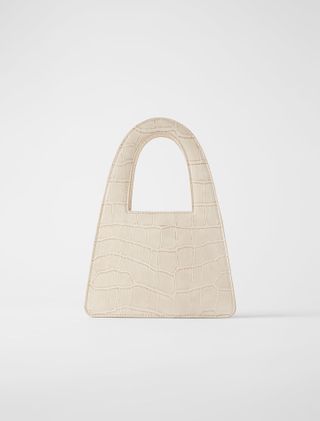 Zara + Animal Print Cut-Out Crossbody Bag