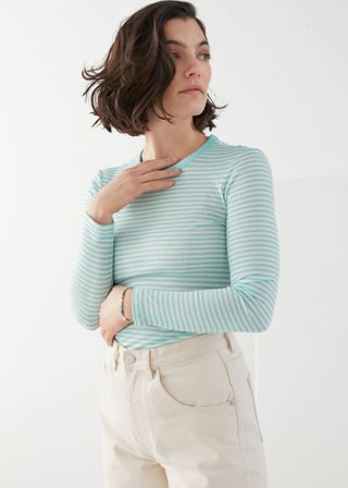 & Other Stories + Striped Long Sleeve Top