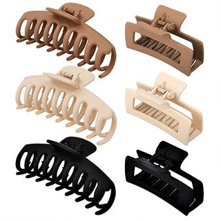 Visit the 79style Store + 6pcs Big Hair Claw Clips Neutral Colors