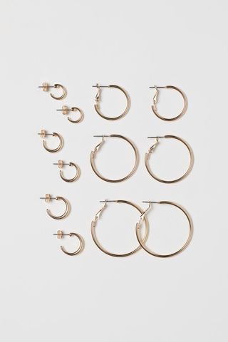 H&M + Set of 6 Pairs of Hoop Earrings
