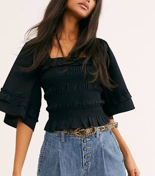 Free People + Shirred Perfection Top