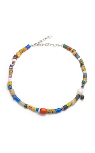 Dannijo + Zed Silver-Tone and Bead Necklace
