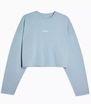 Topshop + Blue Paris Raw Hem Sweatshirt