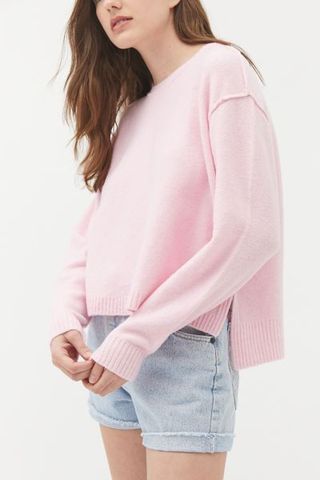 Urban Outfitters + UO Graham Side Slit Crew Neck Sweater