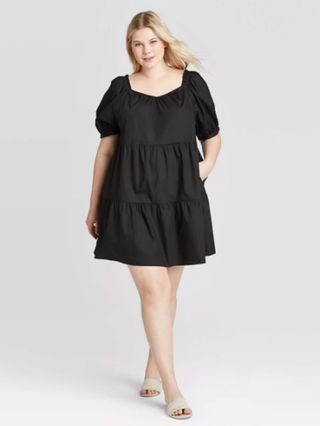 Who What Wear + Plus Size Short Sleeve Dress