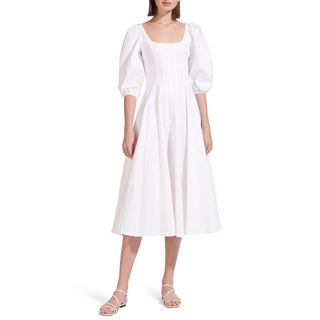 Staud + Swells Stretch Linen & Cotton Dress