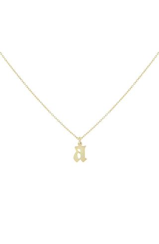 Adina's Jewels + Gothic Initial Necklace