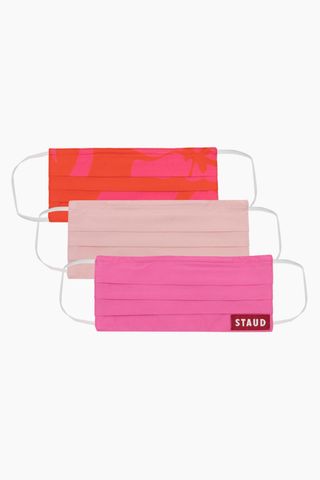 Staud + Poplin Mask Set | Pink Floral