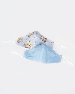 PAIGE + Two-Pack Face Masks - Chambray/Floral