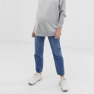 ASOS + Maternity Recycled Florence Authentic Straight Leg Jeans