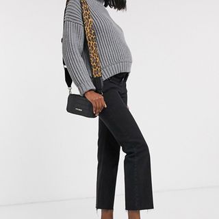ASOS + Maternity High Rise Effortless Stretch Kick Flare Jeans