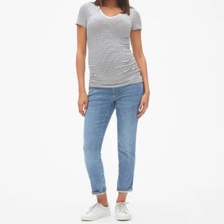 Gap + Maternity Soft Wear Full Panel Girlfriend Jeans