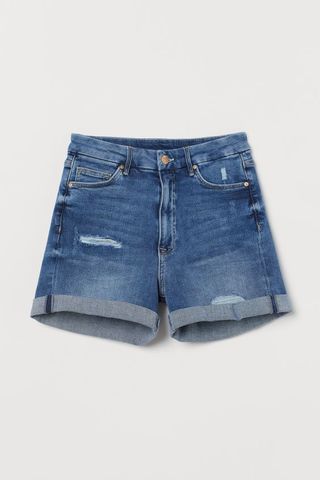H&M + Embrace High Denim Shorts