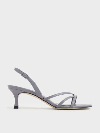 Charles & Keith + Asymmetric Strappy Patent Heels