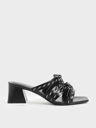 Charles & Keith + Nylon Lace Strap Slide Sandals