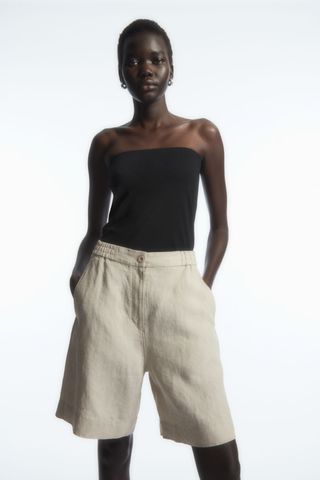 COS + Elasticated Linen Shorts