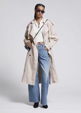 
Other Stories + Linen Storm Flap Trench Coat