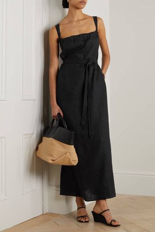 Faithfull The Brand + Gaiya Tie-Detailed Linen Maxi Dress