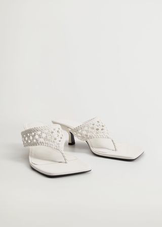 Mango + Sandals With Braided Heel Design