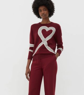 Chinti & Parker + Berry Anni Heart Cashmere-Wool Sweater x Meals for the NHS