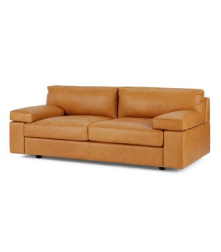 Made + Gioffre Large 2 Seater Sofa, Courier Tan Premium Leather