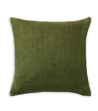 Made + Adra 100% Linen Cushion 50 x 50cm, Fir Green